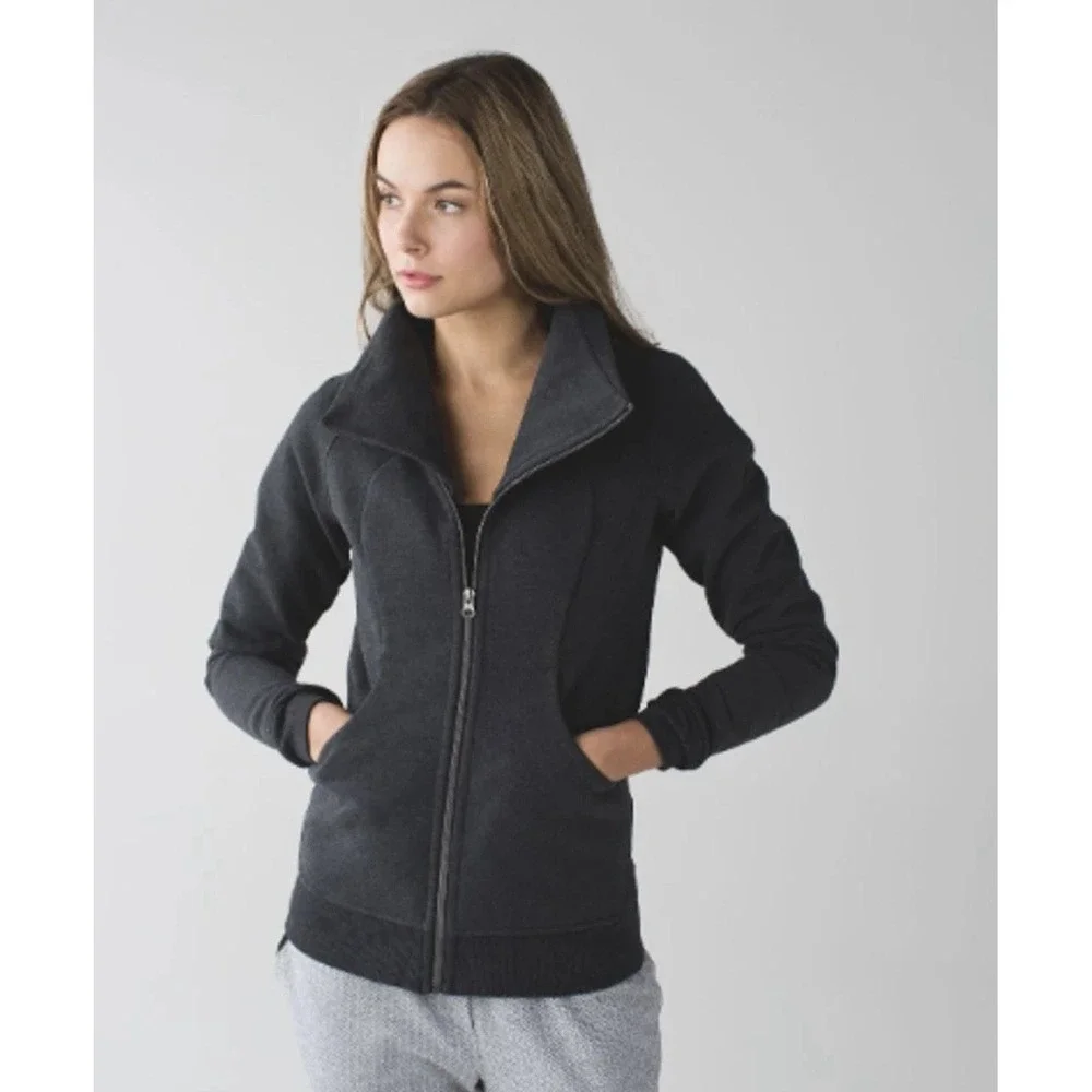 Lululemon Cozy Cuddle Up‎ Jacket Women's Size 6 Charcoal Gray